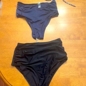 bundle of high waisted bathing suit bottoms